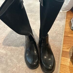 Tara M black calf boots